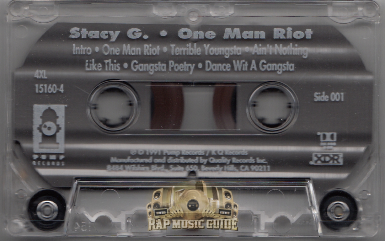 Stacy G. - One Man Riot: Cassette Tape | Rap Music Guide